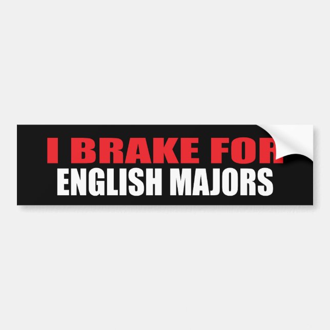 Adesivo Para Carro Eu travo para majores ingleses (Frente)