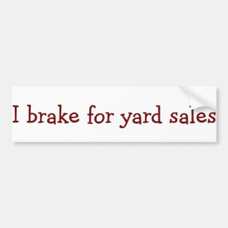 Adesivo Para Carro Eu travo para o bumpersticker das vendas de jardim