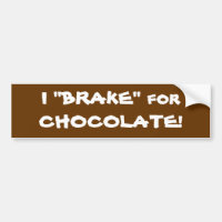Eu "TRAVO" para o CHOCOLATE! autocolante no vidro