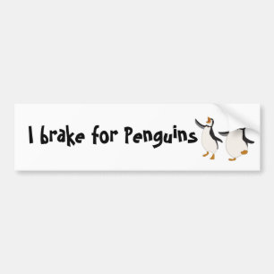 Adesivo Para Carro Eu travo para pinguins