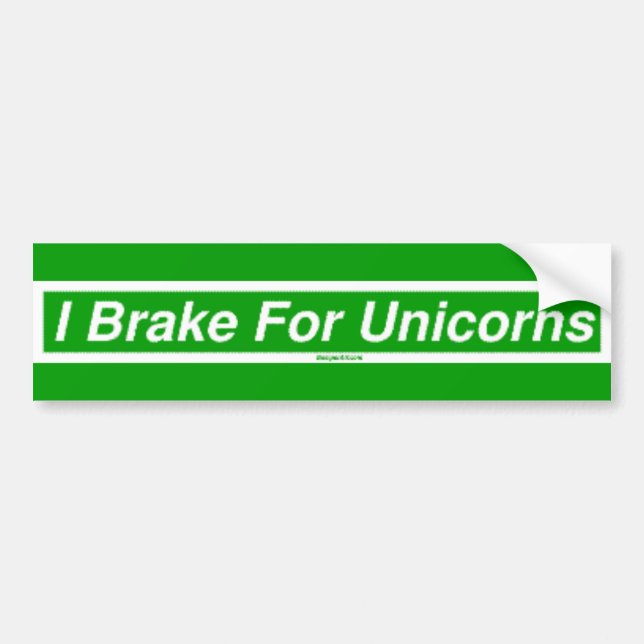 Adesivo Para Carro Eu travo para unicórnios (Frente)