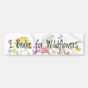 Adesivo Para Carro Eu travo para Wildflowers