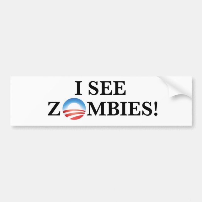 Adesivo Para Carro Eu ver zombis! (Frente)