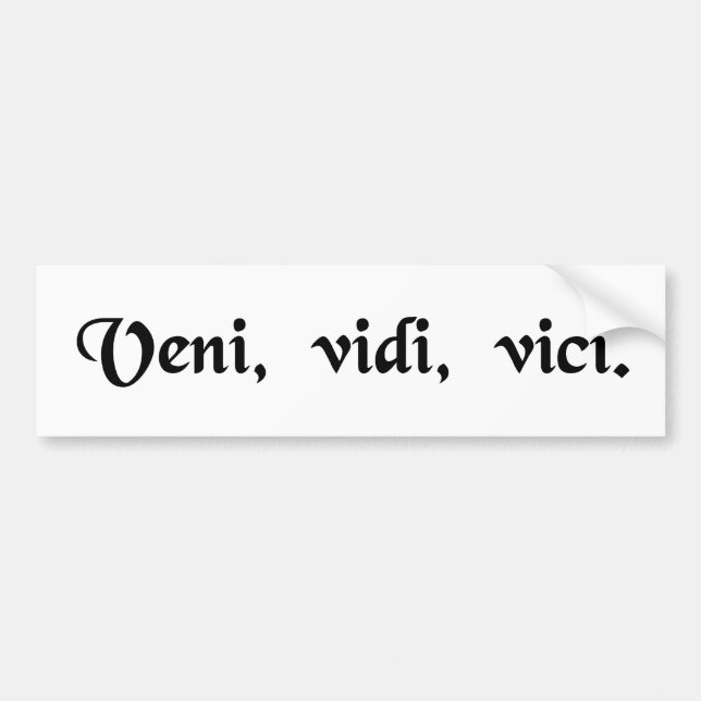 Adesivo Para Carro Eu vim, mim vi, mim conquistei (Frente)