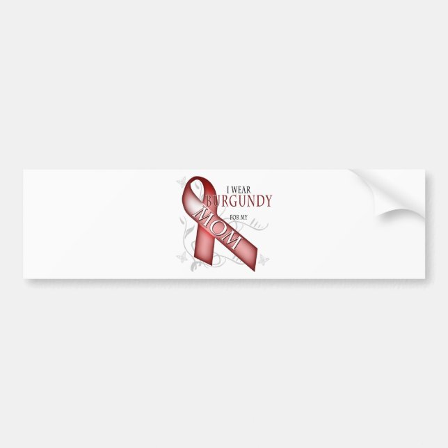 Adesivo Para Carro Eu visto Borgonha para minha mamã (Frente)
