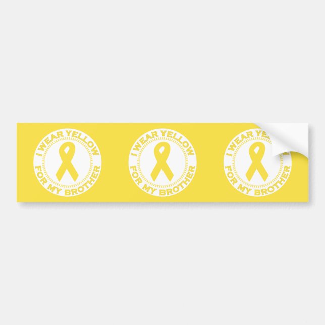 Adesivo Para Carro Eu visto o amarelo para meu irmão (Frente)