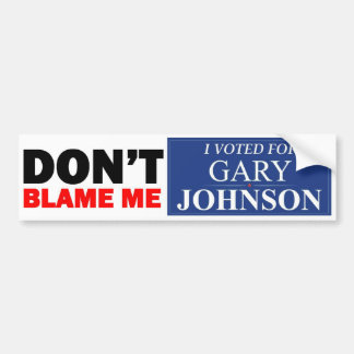 Adesivo Para Carro Eu votei para GARY JOHNSON