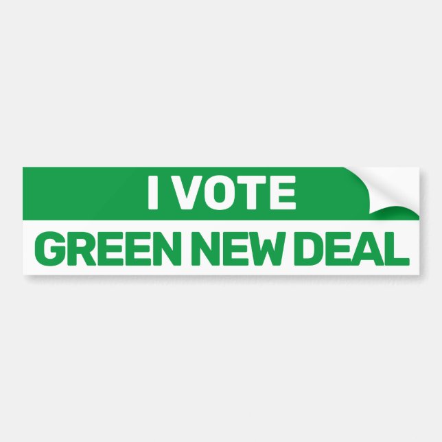 Adesivo Para Carro Eu Voto Green New Deal Bernie 2020 (Frente)