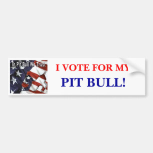 Adesivo Para Carro EU VOTO PARA O MEU, PITBULL! Autocolante no vidro