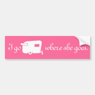 Adesivo Para Carro Eu vou onde vai - humor do reboque do viagem do rv