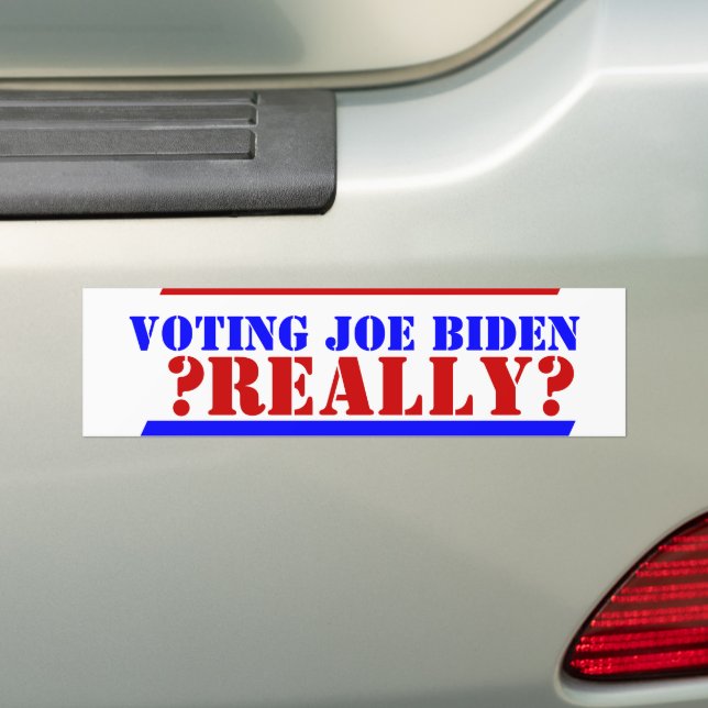 Adesivo Para Carro EUA AMÉRICA VOTAR Joe Biden - Sério? louco (No carro)