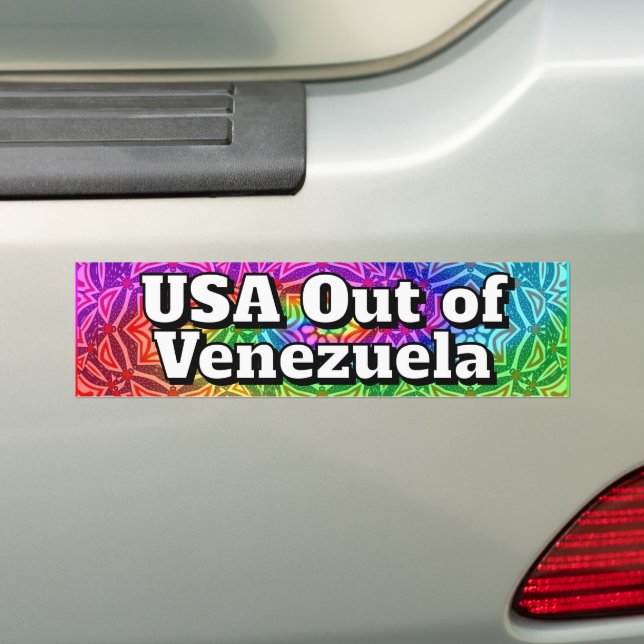 Adesivo Para Carro EUA fora da Venezuela  (No carro)