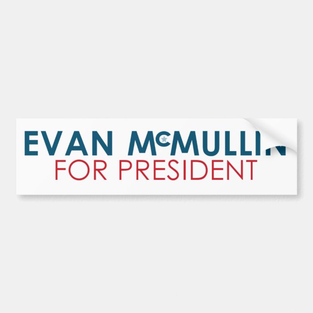 Adesivo Para Carro Evan McMullin - está nunca demasiado atrasado (Frente)