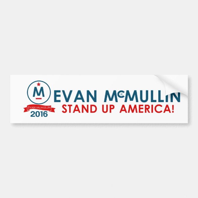 Adesivo Para Carro Evan McMullin - levante-se América! (Frente)