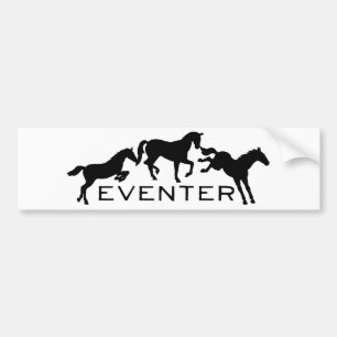Adesivo Para Carro Eventer com os três cavalos de salto