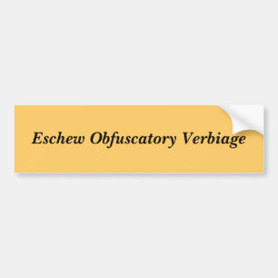 Adesivo Para Carro Evite o Verbiage Obfuscatory