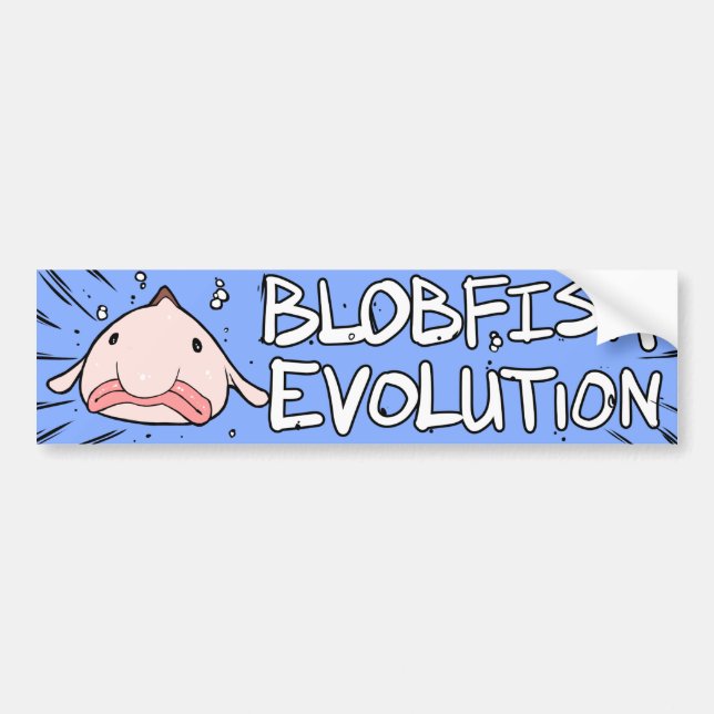 Adesivo Para Carro Evolução de Blobfish (Frente)