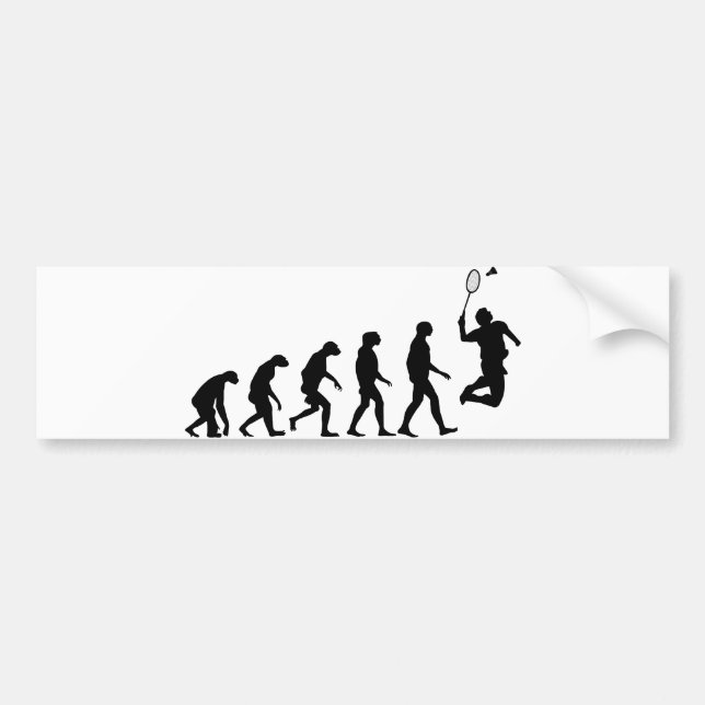 Adesivo Para Carro Evolução do Badminton (Frente)