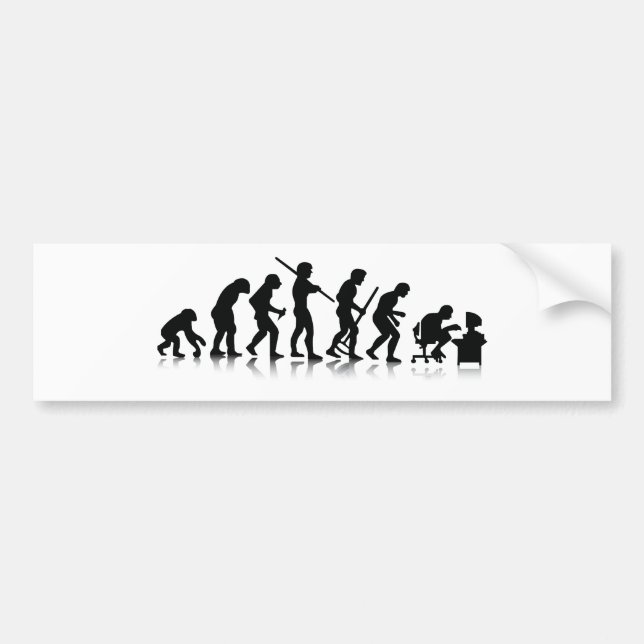 Adesivo Para Carro Evolução do nerd (Frente)