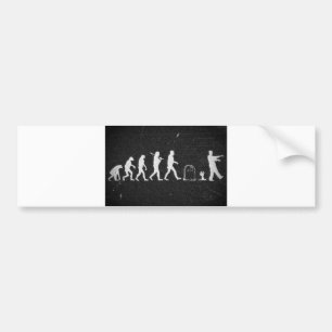 Adesivo Para Carro evolução do zombi do macaco ao ser humano ao zom