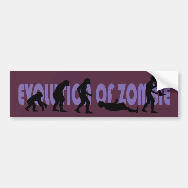 Adesivo Para Carro Evolução do Zombie (Frente)