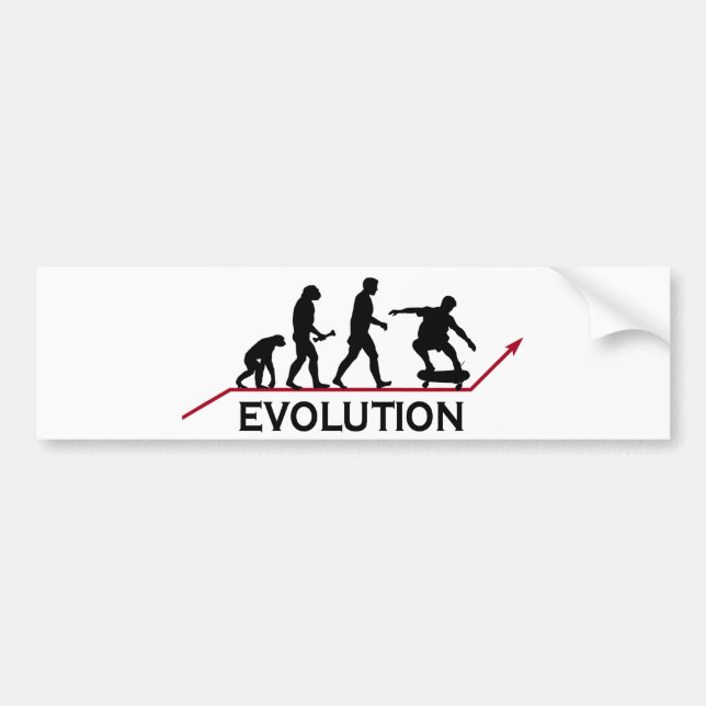 Adesivo Para Carro Evolução Skateboarding (Frente)
