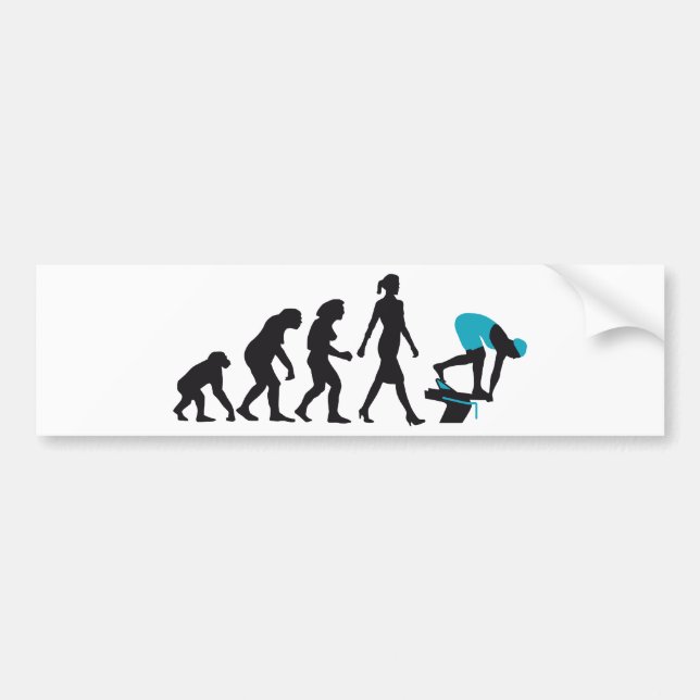 Adesivo Para Carro evolution on swimmer startblock (Frente)