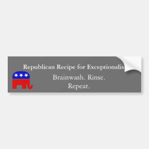 Adesivo Para Carro "Exceptionalism republicano": Brainwash