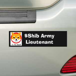 Adesivo Para Carro EXÉRCITO SHIBA: Tenente Bumper Sticker