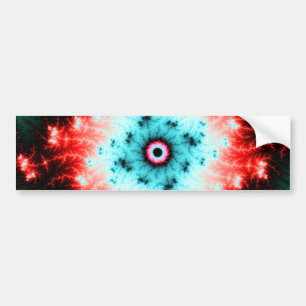 Adesivo Para Carro Explosão vermelha e azul de Big Bang - do fractal