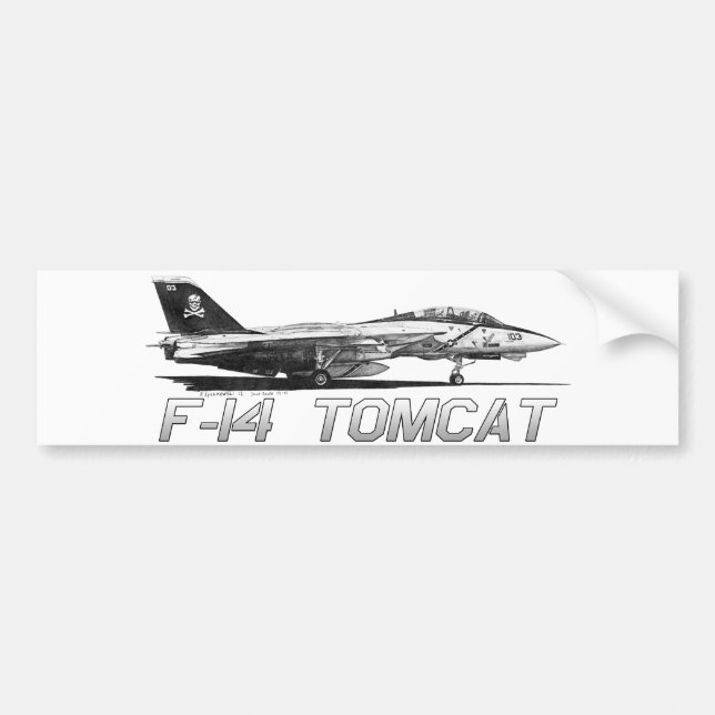 Adesivo Para Carro F14 Tomcat VF-103 Rogers alegre - desenho (Frente)