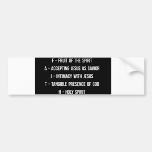 Adesivo Para Carro F.A.I.T.H. Bumper Sticker