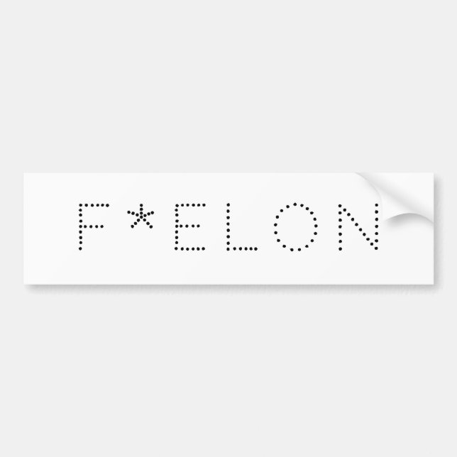ADESIVO PARA CARRO F*ELON! (Frente)