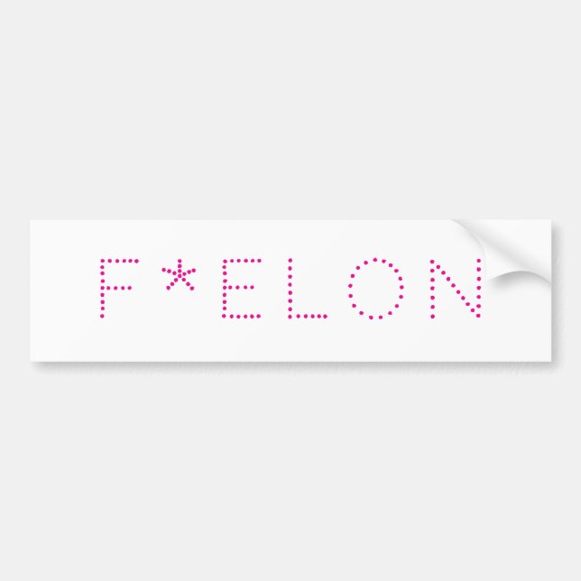 ADESIVO PARA CARRO F* ELON! (Frente)