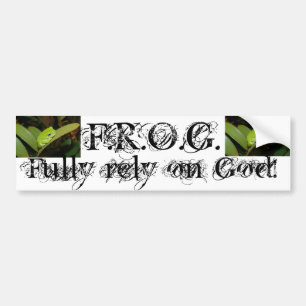 Adesivo Para Carro F.R.O.G. autocolante no vidro traseiro