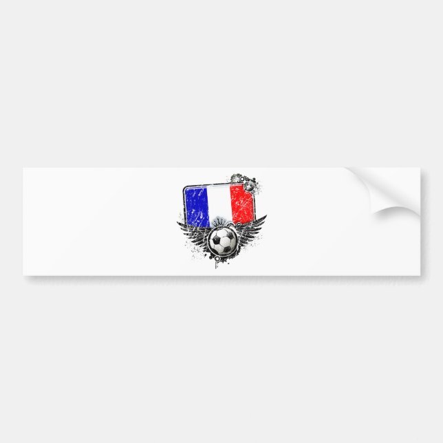 Adesivo Para Carro Fã de futebol France (Frente)