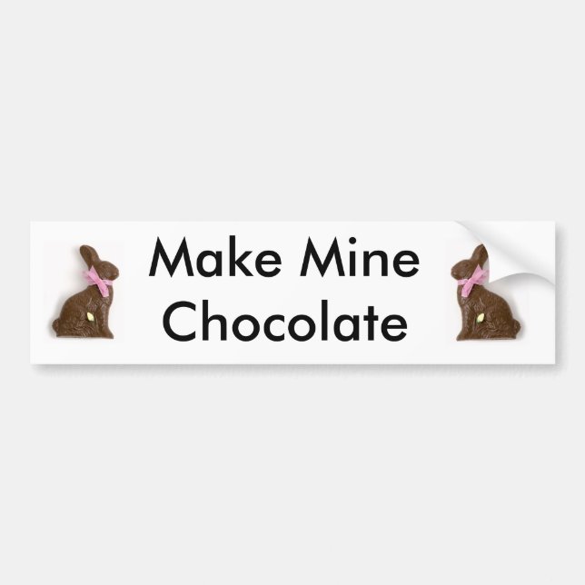 Adesivo Para Carro Faça a meus o chocolate (Frente)