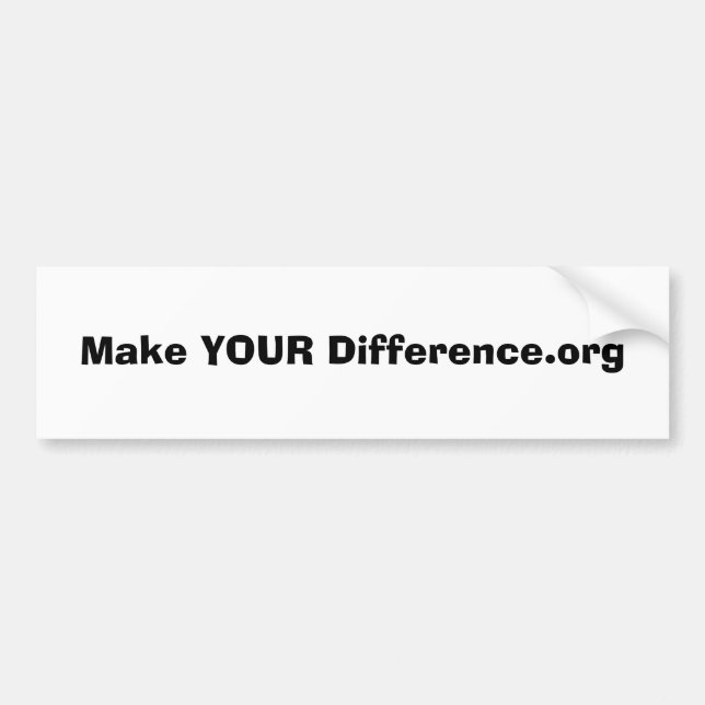 Adesivo Para Carro Faça SEU Difference.org (Frente)