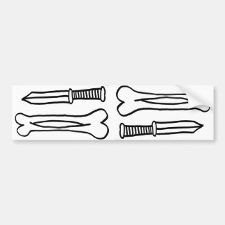 Adesivo Para Carro Faca X 2 do osso