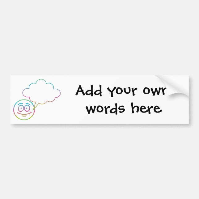 Adesivo Para Carro Face #1 com Bolha de Voz (Frente)