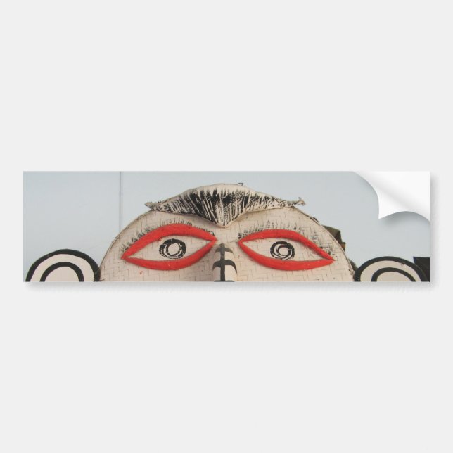 Adesivo Para Carro Face Fantasma Tailandesa, Festival Phi Ta Khon Mas (Frente)