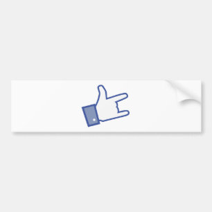Adesivo Para Carro Facebook gosta de você de balançar o ícone do r