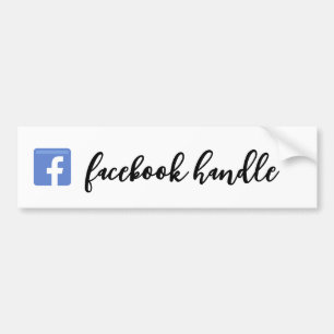 Adesivo Para Carro Facebook Handle Script sticker
