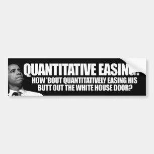 Adesivo Para Carro Facilitação quantitativa - anti Barack Obama