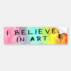 Adesivo Para Carro Fada da arte: Eu acredito na arte Painterly
