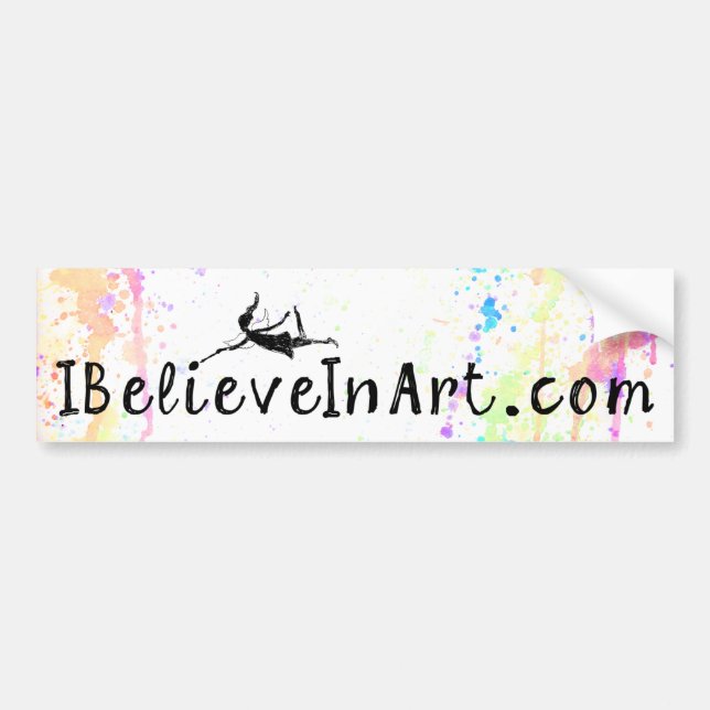 Adesivo Para Carro Fada da arte: promocional de IBelieveInArt.com (Frente)