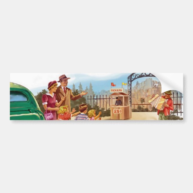 Adesivo Para Carro Família Retro (Frente)