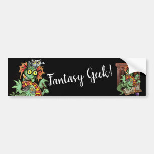 Adesivo Para Carro Fan Dragon "Fantasy Geek!"