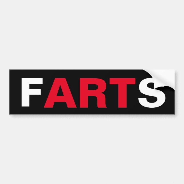 Adesivo Para Carro FARTS o autocolante no vidro traseiro (Frente)