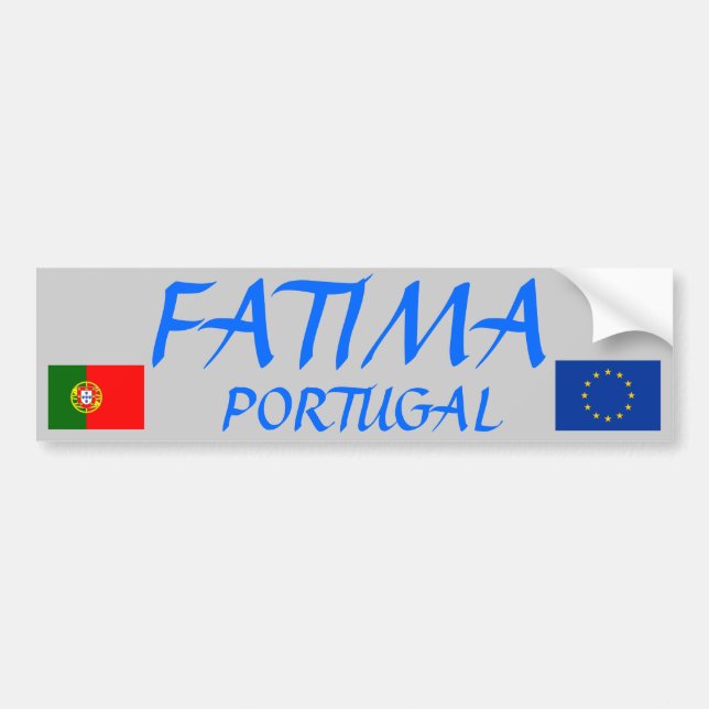 Adesivo Para Carro Fatima, autocolante no vidro traseiro de Portugal (Frente)